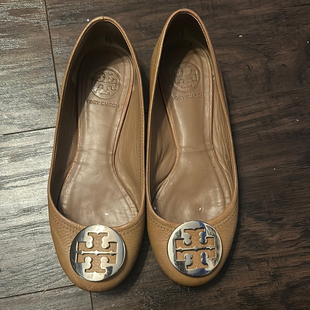 Tory Burch Tan Leather Flats